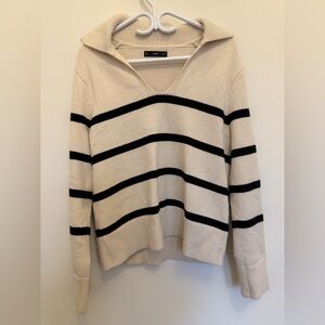Mango Striped Polo Neck Sweater